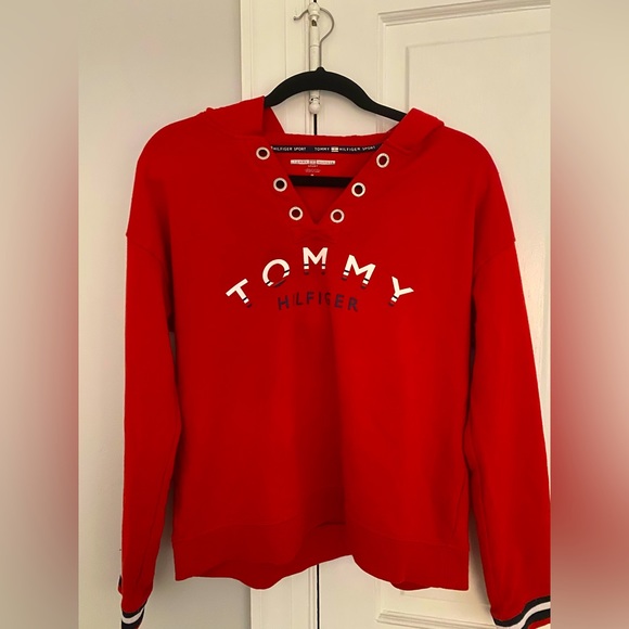 Tommy Hilfiger Tops - Medium Tommy Hilfiger Red Sweatshirt